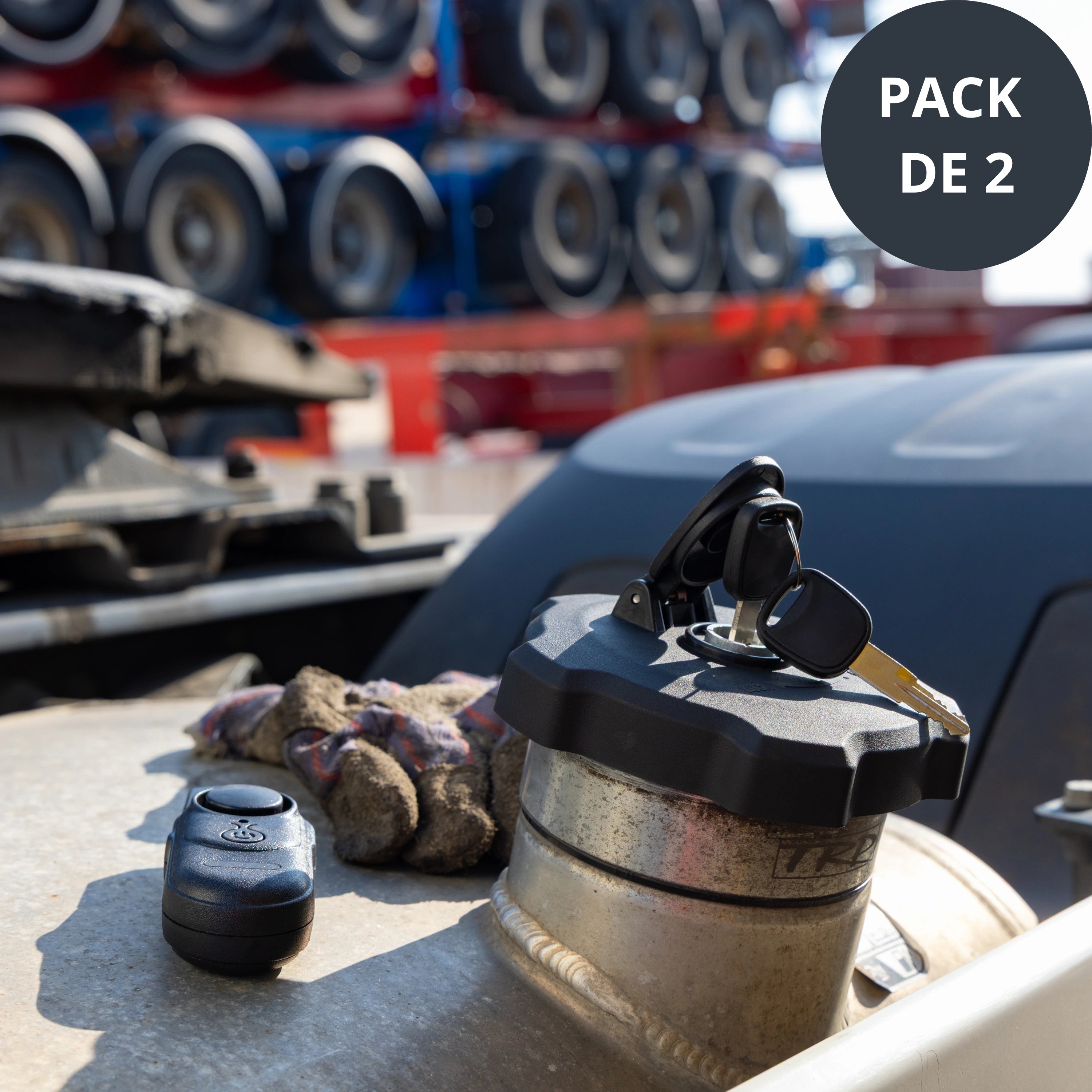Bouchon Antivol Réservoir Poids Lourd avec Alarme | Anti Vol Gasoil Camion (Pack 2)