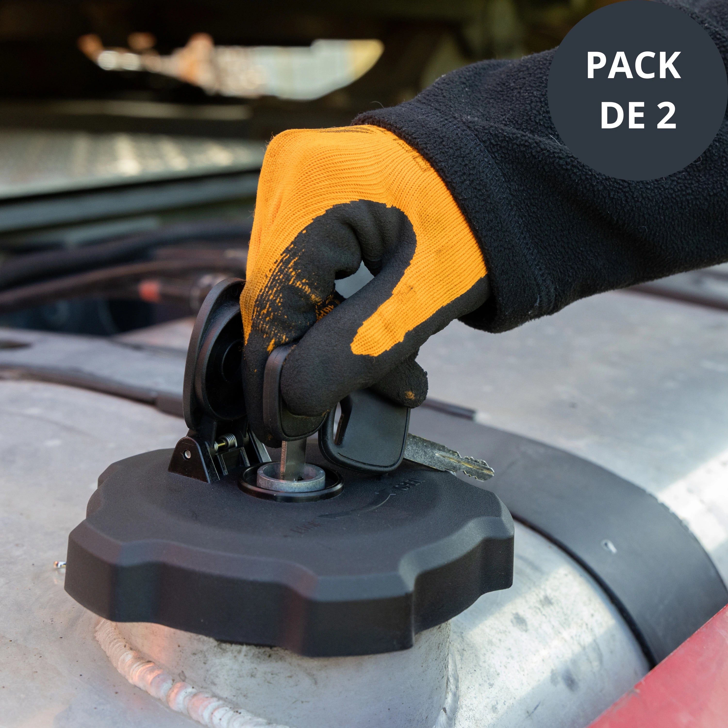Bouchon Antivol Réservoir Poids Lourd avec Alarme | Anti Vol Gasoil Camion (Pack 2)