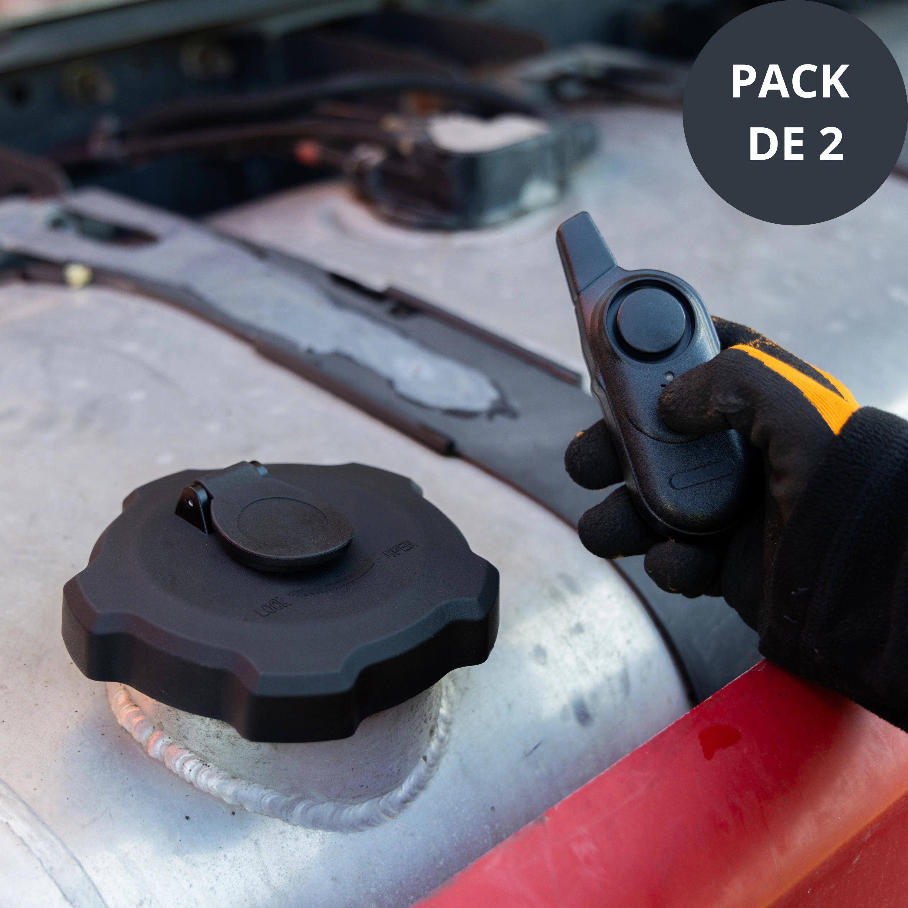 Bouchon Antivol Réservoir Poids Lourd avec Alarme | Anti Vol Gasoil Camion (Pack 2)