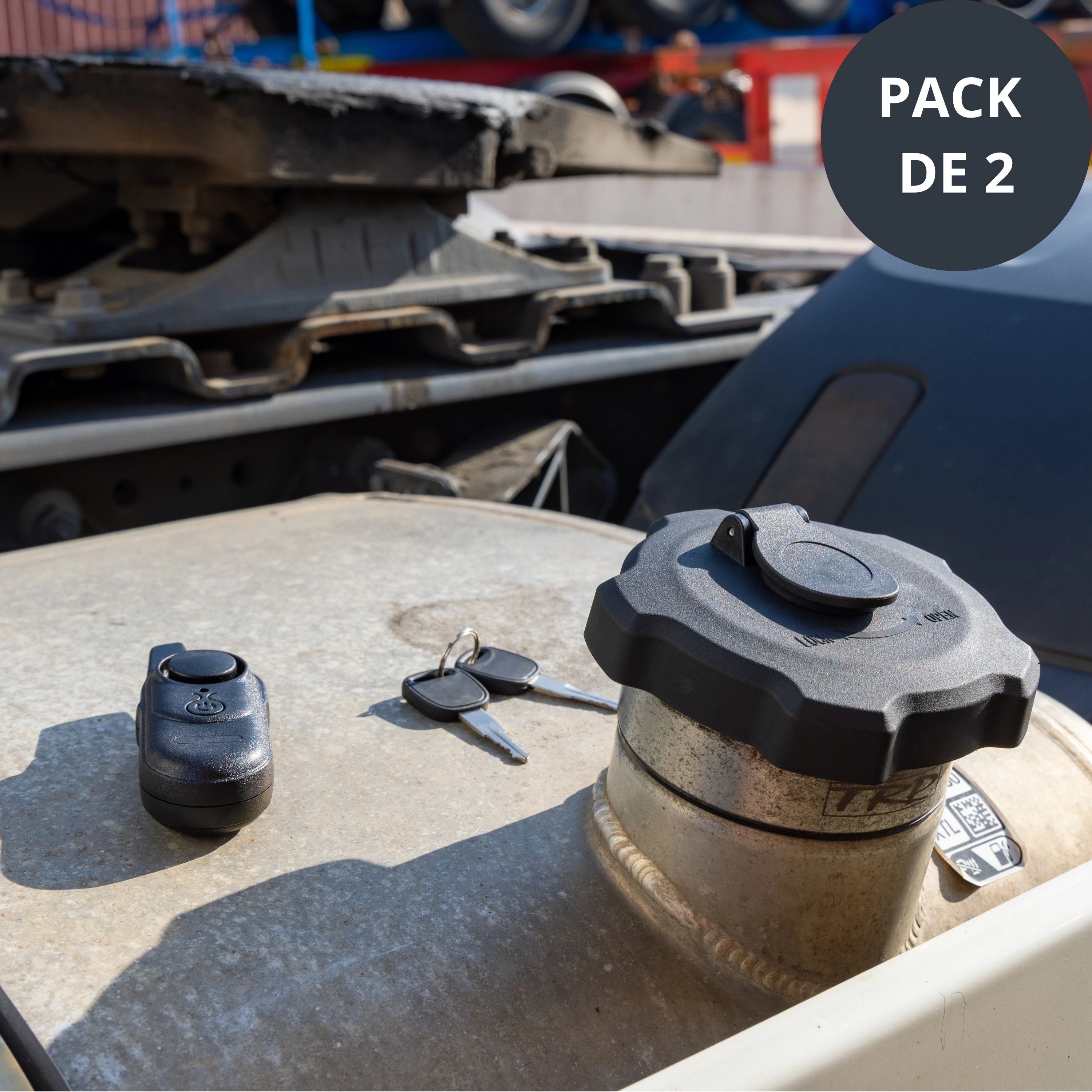 Bouchon Antivol Réservoir Poids Lourd avec Alarme | Anti Vol Gasoil Camion (Pack 2)