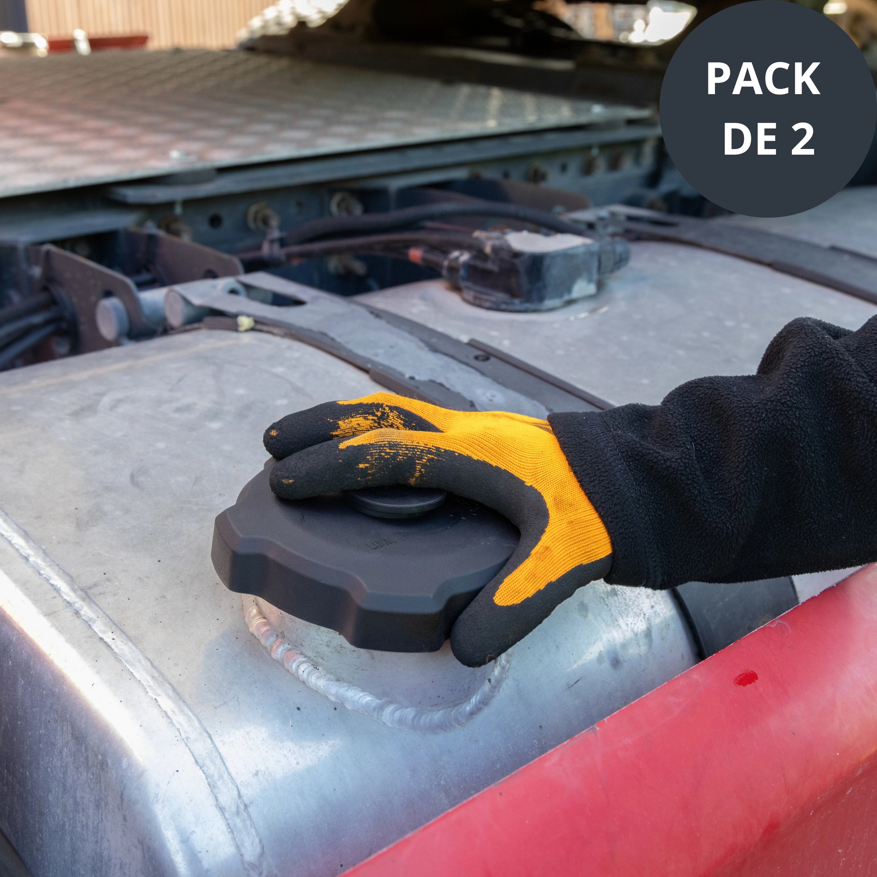 Bouchon Antivol Réservoir Poids Lourd avec Alarme | Anti Vol Gasoil Camion (Pack 2)
