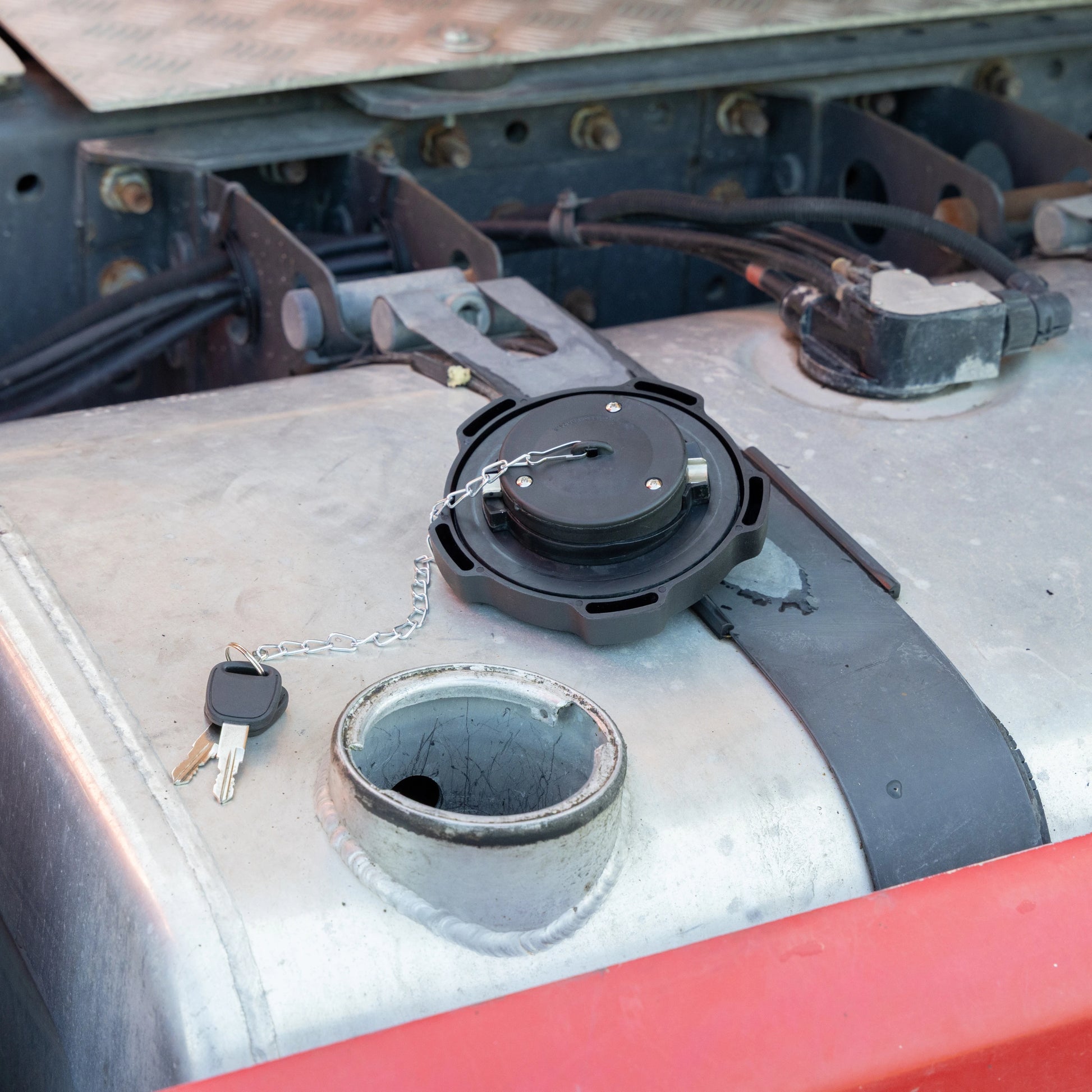 Fuel cap with alarm